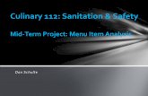 Culinary 112: Sanitation & Safety - Laulima · Dan Schulte Culinary 112: Sanitation & Safety Mid-Term Project: Menu Item Analysis
