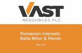 Romanian Interests: Baita Bihor & Remin - Vast Resources · case of fraud, no liability is ... • Baita Bihor Polymetallic Mine • Remin SA ... Carpathian Gold 8. Rosia Montana