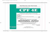 RESTRICTED USE PESTICIDE CPF 4E - Amazon S3 4E insecticide forms an emulsion when diluted with water and is suitable for use in all conventional spray ... 60613 CPF 4E (2.5g) Bk 4/12/12