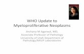 WHO Update to Myeloproliferative Neoplasmsarup.utah.edu/media/whoUpdateMyelo-2017/lecture-slides-agarwal.pdfWHO Update to Myeloproliferative Neoplasms Archana M Agarwal, MD, Associate