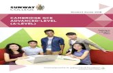 Cambridge gCe advanCed-LeveL (a-LeveL) · Pass SPM, O-Levels or equivalent with minimum 5 credits, and at least a credit in SPM English or an equivalent. ... • Law ## • Mathematics