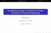 Introduction writing C extension for Python Specically for ...students.cse.tamu.edu/xingwang/courses/csce689alba/pythonc/python... · Introduction writing C extension for Python Specically