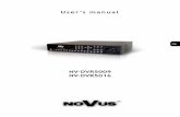 Novus NV-DVR5009 5016 IO 1.0 ENG - masco.hu rendszer--CCTV System/NOVUS...The producer reserves the right to modify recoreder’s parameters and change its design without notice. This