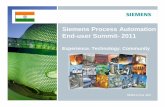 Siemens Process Automation End-user Summit- 2011€¦ ·  · 2011-09-21Siemens Process Automation End-user Summit- 2011 Experience. Technology. ... case & pallet of drug & then using