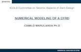 NUMERICAL MODELING OF A CFRD - ancold.org.au · Compacted Rockfill. ... NUMERICAL MODELING OF A CFRD DAM. ... construction sequence of a dam. Erroneous way of modeling a construction