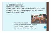 WHERE DOES YOUR CHILD BUBBLE UP?: USING THE … · WHERE DOES YOUR CHILD "BUBBLE UP"?: USING THE KINGORE PARENT OBSERVATION INVENTORY TO LEARN MORE ABOUT YOUR CHILD'S STRENGTHS November