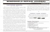 WINDSHIELD REPAIR JOURNAL - ultrabond.comultrabond.com/content/windshield_repair_11_00.pdf · WINDSHIELD REPAIR JOURNAL Edgeguard & Ultra B-O-N-D ... . ... Insurance for $1,300 and