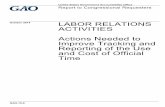 GAO-15-9, Labor Relations Activities: Actions Needed to ... · Report to Congressional Requesters. LABOR RELATIONS ACTIVITIES Actions Needed to Improve Tracking and Reporting of the