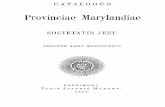 Provinciae Marylandiae - The Jesuit Curia in Rome · Provinciae Marylandiae ... Frederick, .Jid.) P. Jacobus A. ·ward, ... Fridericus J. Griffith, 16 Aug. 1 Joannes F. Codd, 23 Aug.