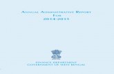 ANNUAL ADMINISTRATIVE REPORT FOR 2014-2015 - Finance Department, Government of West Bengalwbfin.nic.in/writereaddata/AnnualReport_2014.pdf ·  · 2016-06-25annual administrative