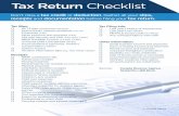 tax Return Checklist - Global News · Tax Return Checklist Don’t miss a tax credit or deduction. Gather all your slips, receipts and documentation before ﬁling your tax return.