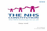 The NHS Constitution Easy Read - St George's Hospital have written the NHS Constitution and the Handbook to explain how the NHS should work in the future. This booklet tells you about: