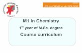 M1 in Chemistry - Université Grenoble Alpes · organic chemistry, ... (35h overall). A written report is requested ... preparation of alkanes from alcohols and alkyl halides) –
