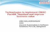 Technologies to implement OMAC PackML Standard … Standard and improve business value ... systems and staffing necessary to ensure that a 16-ounce bottle was ... Nestle USA’s Vice