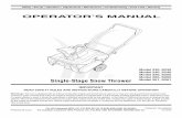 OPERATOR’S MANUAL - snowblowersdirect.com Operator’s Manual is an important part of your new snow thrower. It will help you assemble, ... Snow thrower shave plates and skid shoes