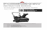 21-inch Single Stage Gas Snow Thrower - … Snow Thrower Manual.pdfINSTRUCTION MANUAL . 21-inch Single Stage Gas Snow Thrower . Model # DB7005 . Have product questions or need technical