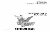 ST0726 Snow Thrower - John Deeremanuals.deere.com/cceomview/MTF051056L_19/Output/MTF051056L.… · RULES FOR SAFE OPERATION MTF−051056L 3 This manual contains safety information