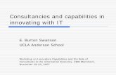 Consultancies and capabilities in innovating with ITftp.zew.de/pub/zew-docs/workshop/VW_Workshop/... · Consultancies and capabilities in innovating with IT ... ERP! Web Services!