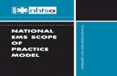 NATIONAL EMS SCOPE OF PRACTICE MODEL - … Executive Summary The National EMS Scope of Practice Model is a continuation of the commitment of the National Highway Traffic Safety Administration