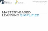 MASTERY-BASED LEARNING SIMPLIFIED · Mastery-Based Learning Simpliﬁed Standards Review Process May 2015 MASTERY-BASED LEARNING SIMPLIFIED