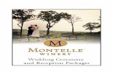 Wedding Ceremony and Reception Packages - Montelle … packet website.pdf · Wedding Ceremony and Reception Packages. C ongratulations on your engagement and thank you for ... Choose