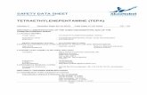 SAFETY DATA SHEET TETRAETHYLENEPENTAMINE (TEPA) · TETRAETHYLENEPENTAMINE (TEPA) Version 1 Revision Date 10.12.2013 Print Date 27.02.2014 GB / EN 2 / 201 For the full text of the
