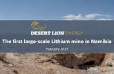 The first large-scale Lithium mine in Namibiadesertlionenergy.com/wp-content/uploads/2017/01/Desert-Lion-Energy... · Rubicon Lithium Project Geology • Cambrian Karibib Pegmatite