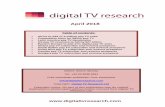 April 2018 - digitaltvresearch.com · 8 Global Pay TV Subscriber Forecasts May £1500/€1800/$1950 ... OSN’s revenues will reach $498 million in 2023 – down from $700 million