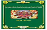 PRAYER LISTS 2014 - Melrose Temple · PRAYER LISTS 2014. The Johannesburg Melrose Shree Siva Subramaniar Temple 37, 2nd Street, Abbotsford. 2196. Johannesburg. ... for Navagraha deities.