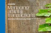 Managing affiliate transactions - KPMG Institutes · leading practices in managing affiliate transactions in ... they work towards enhancing their ... services institutions and for