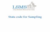 Stata code for Sampling - World Banksiteresources.worldbank.org/INTPOVRES/Resources/477227... · Stata code for Sampling . ... Estimated sample size for two samples with repeated