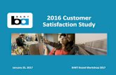 2016 Customer Satisfaction Study - bart.gov Workshop 2017... · 2016 Customer Satisfaction Study. ... renovation resulted in significant improvements and higher satisfaction. •Future