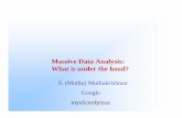 Massive Data Analysis: What is under the hood? Data Analysis: What is under the hood? ... A mobile call: Detailed view of ... routing tables, BGP updates, fault alarms.