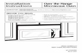 Installation Over the Range Instructions Microwave … Visit our Website at: READ CAREFULLY. KEEP THESE INSTRUCTIONS. Installation Over the Range Instructions Microwave Oven …