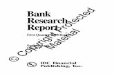 Bank Research Report - TMC: Thirty Miles of Corruption · IDC has developed its own version of the commonly cited "CAMEL ... Limited, and Poor. Sample Bank has ... Sample Bank has