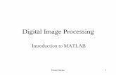 Digital Image Processing - philadelphia.edu.jo€¦ · Digital Image Processing Introduction to MATLAB Hanan Hardan 1. Background on MATLAB (Definition) ... MATLAB replaces the image