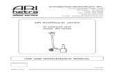AIR HYDRAULIC JACKS - ARIHetra Service Manuals/Floorjacks...Edition 11/03 AIR HYDRAULIC JACKS air hydraulic jack model WS-02300 USE AND MAINTENANCE MANUAL 7.020.0385 AUTOMOTIVE …