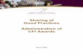 Sharing of Good Practices - Administration of CFI … of Good Practices, Administration of CFI Awards Canada Foundation for Innovation 1 1.0 Introduction The Canada Foundation for