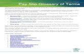 Pay Slip Glossary of Terms - Queensland Health · Pay Slip Glossary of Terms . 2 ... under which approved expenses are taken from their salary before tax. The Pay Slip will detail