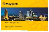 Invest Malaysia 2015 - maybank.com ·  Invest Malaysia 2015 ... Prime savers ratio rising Potential for higher financial inclusion ... Regular Premium accounts for 52.4%
