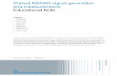 Pulsed RADAR signal generation and measurements ... RADAR signal generation Introduction Educational Note Pulsed radar signals 1MA234_0e 6 Fig. 1-3: Tx / Rx baseband cross correlation