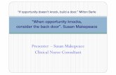 Presenter – Susan Makepeace Clinical Nurse Consultant€¦ ·  · 2016-01-12Presenter – Susan Makepeace Clinical Nurse Consultant ... ta ken i r. or are to 8— glasses N--lalf%
