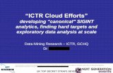 “ICTR Cloud Efforts” - Electronic Frontier Foundation TURTLE –Cloud QFD ... –N-hop with pizza limit is standard contact chaining method • Normalised PageRank deals with high