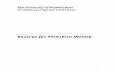 Local History - North Craven Heritage · Web viewArchives and Special Collections Sources for Yorkshire History August 2003 Contents Page I PRIMARY SOURCES Archives University Archives