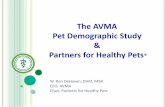 The AVMA Pet Demographic Study Partners for Healthy … · The AVMA Pet Demographic Study & Partners for Healthy Pets ® W. Ron DeHaven, DVM, MBA CEO, AVMA Chair, Partners for Healthy