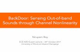 BackDoor: Sensing Out-of-band Sounds through Channel ... · Microphone working principle Ampliﬁer Filter ADC 10k ... Frequency modulation ... BackDoor jammer Jammed recording Human