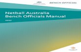 Netball Australia Bench Officials Manual - Cloud Object ...s3-ap-southeast-2.amazonaws.com/netball-wp-assets/wp-content/... · GUIDELINES FOR BENCH OFFICIALS ... The Netball Australia
