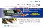 BATTERY HiTESTER 3554 - HIOKI · BATTERY HiTESTER 3554 ... the probe makes the battery tester extra resistant ... Continuous Operation Wide Selection of Tough and