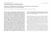 SCIENTIFIC ARTICLES Cyclic Fatigue Testing of Nickel ... · Cyclic Fatigue Testing of Nickel-Titanium Endodontic Instruments John P ... is represented by a circle with tangents ...