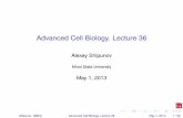 Advanced Cell Biology. Lecture 36 - A. Shipunovashipunov.info/shipunov/school/biol_250/lec_250_37.pdf ·  · 2013-05-03Shipunov (MSU)Advanced Cell Biology. Lecture 36May 1, 2013